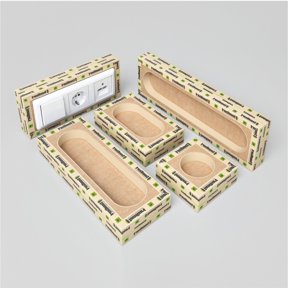 Звукоизоляционный подрозетник 4-секционный SoundGuard P-BOX 4 